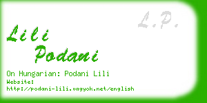 lili podani business card